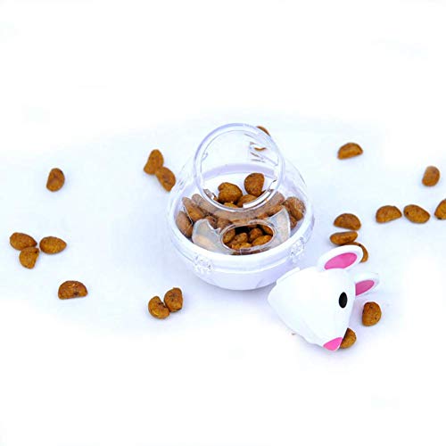 Zhuotop Dispensador de golosinas para Gatos, Juguete con Forma de ratón, comedero Lento, Bola de Comida, Juguete Interactivo para Mascotas