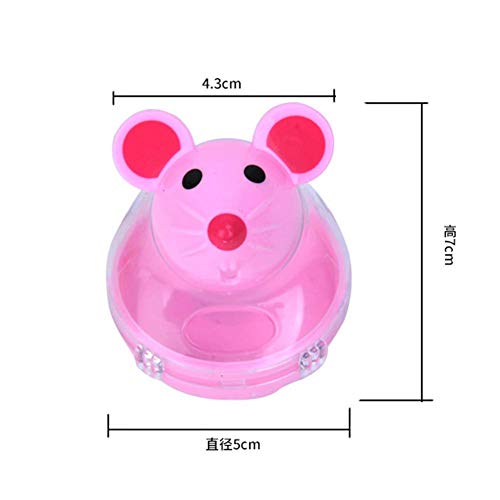 Zhuotop Dispensador de golosinas para Gatos, Juguete con Forma de ratón, comedero Lento, Bola de Comida, Juguete Interactivo para Mascotas