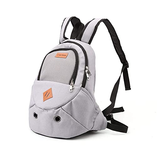 ZHWDD Bolsa de Lona Fuera Bolsa de Mascotas portátil Bolsa de Hombro for Perros Mochila de Pecho (Color: púrpura) qujunji (Color : Gray)