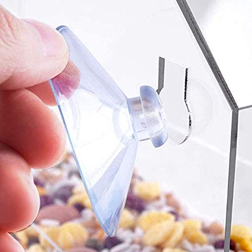 ZHXY Comedero para pájaros Comederos para pájaros a Prueba de Ardillas Comedero para pájaros Grande con 3 ventosas y Bandeja extraíble,Kit de alimentación de Techo de acrílico Flotante Exterior