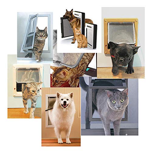 ZHXY Puerta para Gato,Puerta Mascotas,Puerta basculante para Gatos y Perros,Entrada y Salida controllabile,Material ABS,Puerta para Mascotas para Gatos y Perros pequeños.