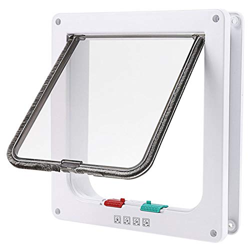 ZHXY Puerta para Gato,Puerta Mascotas,Puerta basculante para Gatos y Perros,Entrada y Salida controllabile,Material ABS,Puerta para Mascotas para Gatos y Perros pequeños.