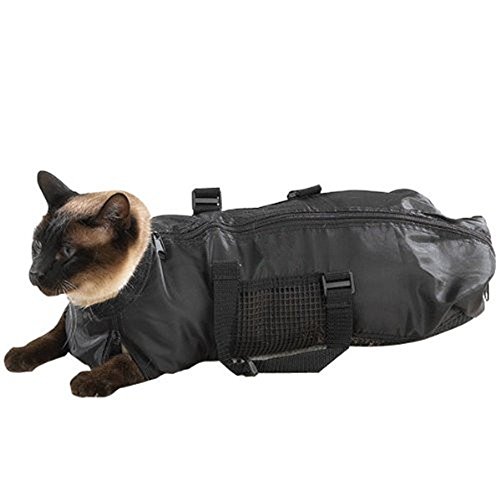 ZIME Bolsa de aseo para gatos, duradera y versátil, diseñada para mantener a los gatos de forma segura durante el aseo y/o el baño (pequeño)