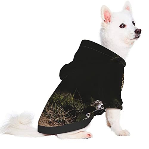 ZISRA Guepardo de Animales Salvajes Impreso Abrigo para Perros de Invierno Ropa para Mascotas para Perros pequeños y medianos con Capucha M