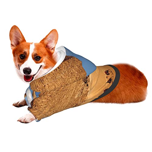 ZISRA Pirámide del Antiguo Egipto Impreso Abrigo para Perros de Invierno Ropa para Mascotas para Perros pequeños y medianos con Capucha X-Small