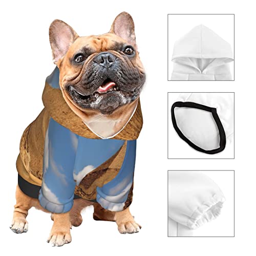 ZISRA Pirámide del Antiguo Egipto Impreso Abrigo para Perros de Invierno Ropa para Mascotas para Perros pequeños y medianos con Capucha X-Small