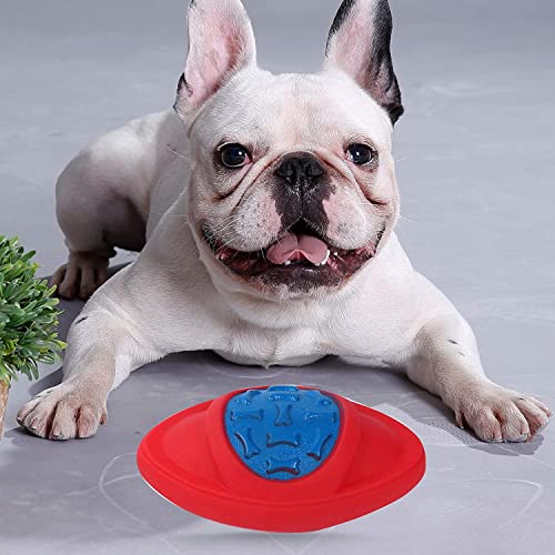 ZJJZ Pelota para Perros Juguete para Interiores y Exteriores Patrón de Esqueleto Pelota Vocal Mascota Rugby Juguete Molar(Color:Red)