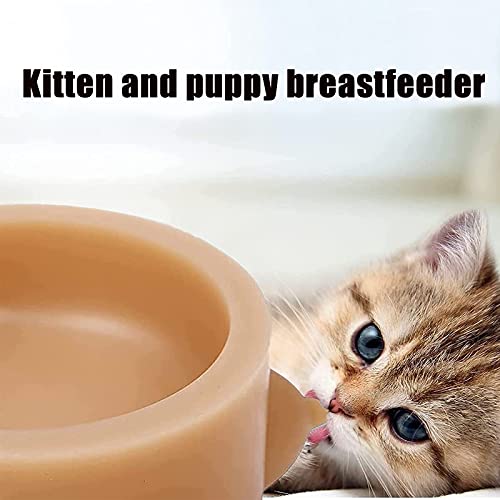 ZJMS Alimentador De Leche para Cachorros, Silicona Bionic Simulation Ordeño para Cachorros con Pezones Multi Nipples Comedero De Burbujas para Perros para Gatitos, Cachorros, Conejos