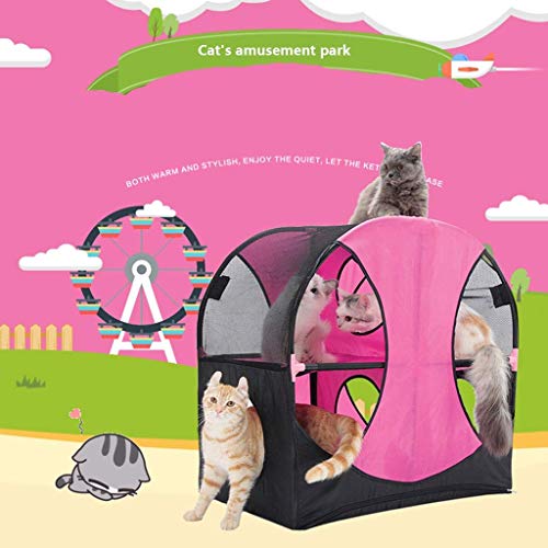 ZJN-JN Carpa Carpa mascota del gato del gato de la noria del túnel del gato del gato de juguete infantil de la litera del gato de salto de plataforma divertido del gato suministros al aire libre Carpa