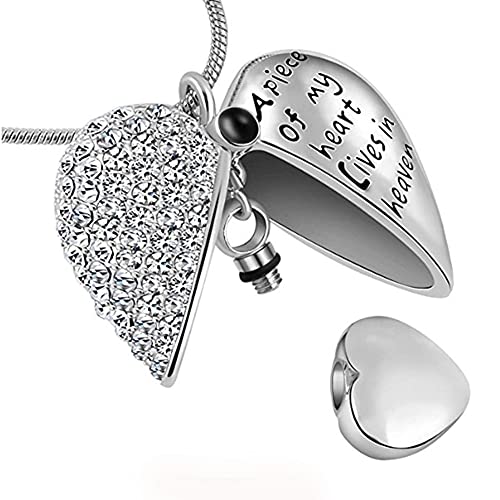 ZJND Colgante para Cenizas Mascota Pata de Perro/Gato con impresión de cremación joyería Soporte de Cenizas Colgante de urna conmemorativo para Mascotas para Memoria Urna Cenizas Colgante