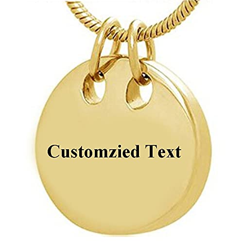 ZJND Colgantes para Cenizas Colgante de Ceniza para urna de cremación Colgante conmemorativo de Acero Inoxidable Collar de 2 Colores para Guardar en Forma de Animal doméstico Urnas para Cenizas