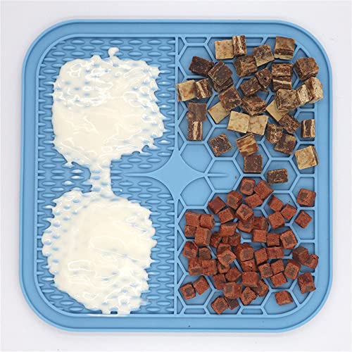 ZMJYH Cuenco de Perro Cuenco, Cuenco de alimentación Lentamente ad Almohadilla de alimentación para Perros Licky Mat de alimentación Gatos Perros Lamiendo Mat Mater,Naranja,21×21× 1CM