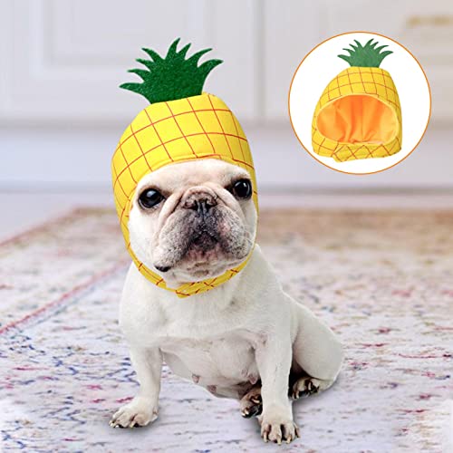 ZMKY Disfraz de piña para perro, gorro de invierno para perro, bonito disfraz de frutas para perros pequeños, disfraz de fiesta de cachorros, disfraz de Halloween, Navidad, ropa para perros y mascotas