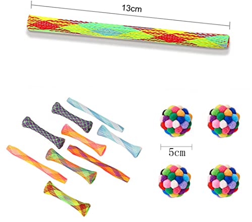 Zodors 25 Piezas Juguete De Primavera Para Gatos Juguete Colorido del Gato Muelle en Espiral para Gato 5 Piezas Bolas de Juguete para Gatos Bolas De Colores Para Gatos Juguetes Interactivos Para Gatos