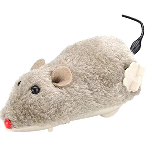 ZOZOSEP Toy for Cat Kitten Play y Chase Ratón de Reloj de Color Aleatorio para Gatos Wind-up Plush Mouse Toys Cat Catch