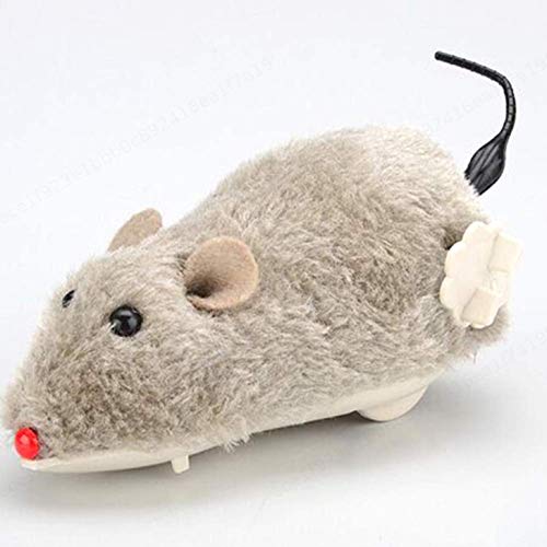 ZOZOSEP Toy for Cat Kitten Play y Chase Ratón de Reloj de Color Aleatorio para Gatos Wind-up Plush Mouse Toys Cat Catch