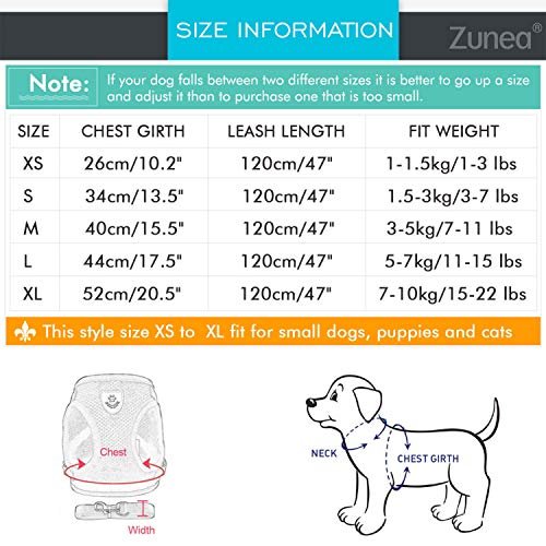 Zunea Arnés Gato Correa Antifugas Ajustable Anti Tirones Cómodo Chaleco Arneses para Perros Pequeños Reflecantes Más Seguridad en Noche, para Gatito Chihuahua Cachorros, Amarillo L