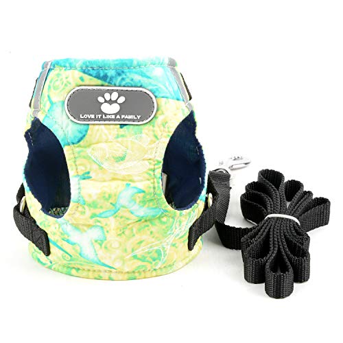 Zunea Arnés Gato Correa Antifugas Ajustable Anti Tirones Cómodo Chaleco Arneses para Perros Pequeños Reflecantes Más Seguridad en Noche, para Gatito Chihuahua Cachorros, Amarillo L