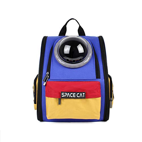 ZUOZUOZUO Bolsa De Cabina para Mascotas con Mochila para Gatos Portátil, Caja para Perros, Mochila, Jaula para Gatos con Bolsa para Gatos, Tricolor + Trébol + Ventilador Pequeño 45X26X27 Cm