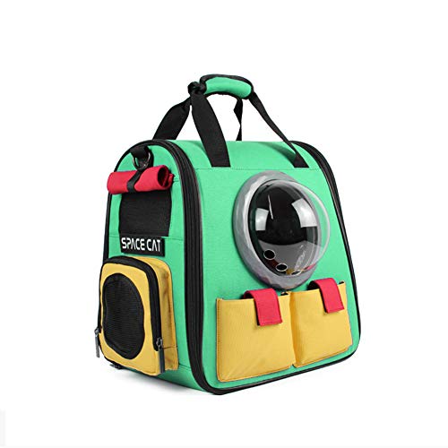 ZUOZUOZUO Bolsa De Cabina para Mascotas Fuera del Gato Portátil Mochila para Perros Caja De Mochila Bolsa Hombro Gato Jaula Tomar Bolsa Gato Tricolor + Trébol 45X26X27Cm