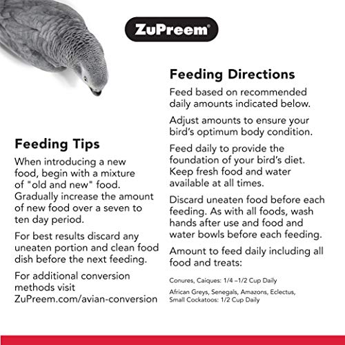 Zupreem - Alimento para Aves Natural | Pienso Loros - 1,36 kg
