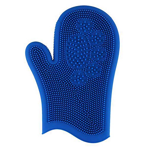 ZXAOYUAN Guante De Aseo para Mascotas: Mitt del Removedor De Pelo De Mascotas Eficiente - Deshedding Brush Glove - Soft Silicone Tips para Masaje Suave - para Gatos Y Perros con Pelaje Largo Y Corto