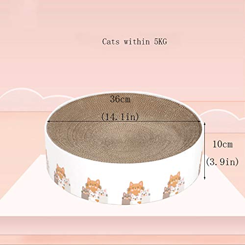 Zxb-shop por arañazo de Gato del Gato de Juguete Junta Redondo Corrugado Arena for Gatos Protector Sofá del Gato (tamaño : M)