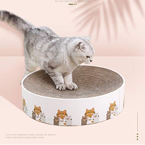 Zxb-shop por arañazo de Gato del Gato de Juguete Junta Redondo Corrugado Arena for Gatos Protector Sofá del Gato (tamaño : M)