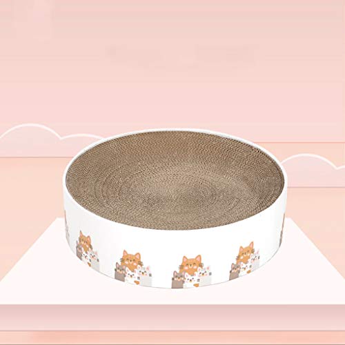 Zxb-shop por arañazo de Gato del Gato de Juguete Junta Redondo Corrugado Arena for Gatos Protector Sofá del Gato (tamaño : M)