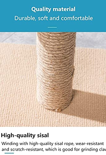 zxb-shop Tabla de rascar para Gatos Gato rasguño Poste para Gatito, Naturaleza sisal Cat Marco de Montaje de trepador Torre de árbol Cat de la Torre del Gato Postes rascadores para Gatos