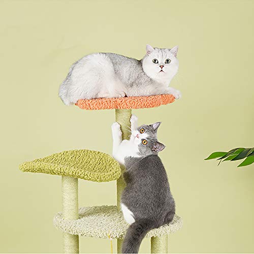 ZXCVASDF Árbol del Gato, Gato la Torre con rascadores, Varios Niveles condominio Gato con Felpa Perca y Colgando la Bola, 43 Pulgadas Alto Muebles la casa del Gato, Animal doméstico Juego Condo