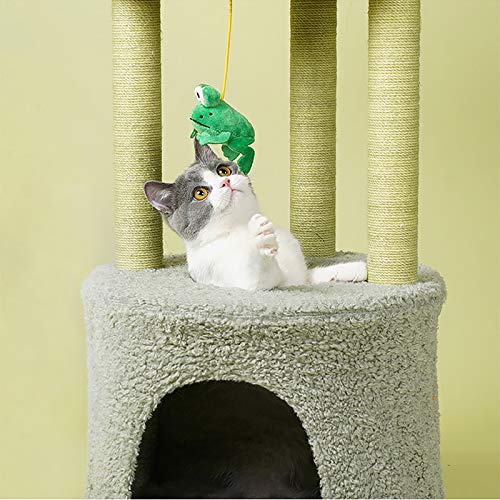 ZXCVASDF Árbol del Gato, Gato la Torre con rascadores, Varios Niveles condominio Gato con Felpa Perca y Colgando la Bola, 43 Pulgadas Alto Muebles la casa del Gato, Animal doméstico Juego Condo