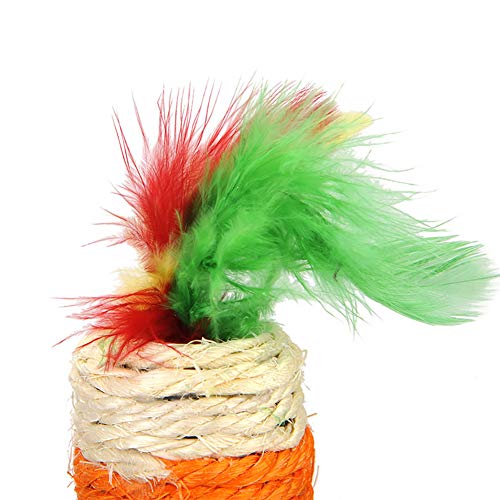 ZYCX Juguete de Mimbre para Gatos, Cuerda de sisal interactiva, Juguete Vocal Resistente a los arañazos