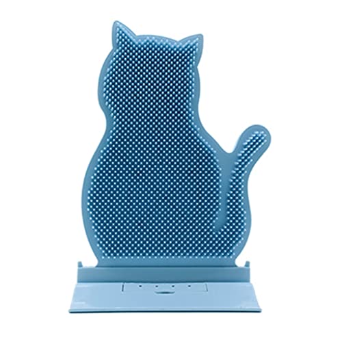 ZYYWX Peluquero para Gatos Cepillo de Aseo de Gato Suave, Cepillo de crianza for Mascotas de Esquina, instalación extraíble (Color : Blue, Size : 21x29cm)