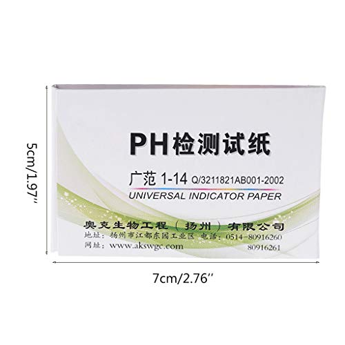 ZZALLL 1-14 PH Tropical Aquarium Cold Water Fish Tank Test Kit 80 Papel de Prueba