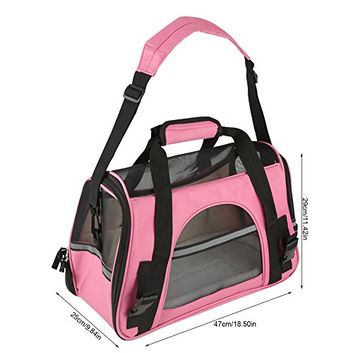 2 Color mascotas funda, transpirable mascotas Outdoor Carrier Cachorro viaje plegable Bolsa de almacenamiento extraíble funda Adecuado para Exterior Walking, Viajes y otras actividades al aire libre