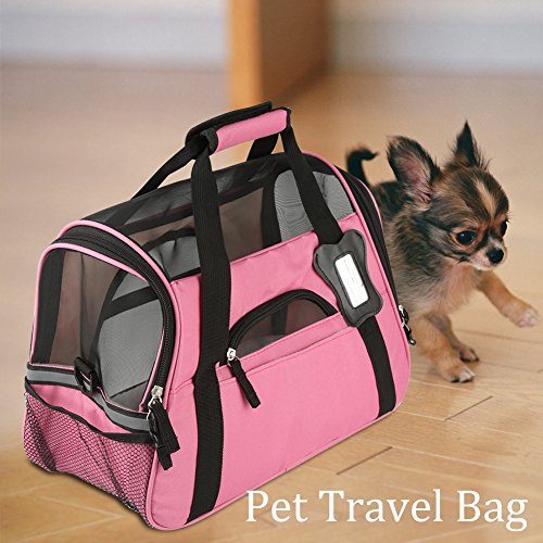2 Color mascotas funda, transpirable mascotas Outdoor Carrier Cachorro viaje plegable Bolsa de almacenamiento extraíble funda Adecuado para Exterior Walking, Viajes y otras actividades al aire libre