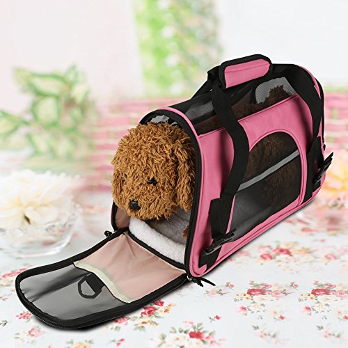 2 Color mascotas funda, transpirable mascotas Outdoor Carrier Cachorro viaje plegable Bolsa de almacenamiento extraíble funda Adecuado para Exterior Walking, Viajes y otras actividades al aire libre