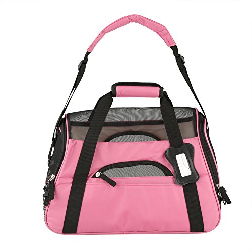 2 Color mascotas funda, transpirable mascotas Outdoor Carrier Cachorro viaje plegable Bolsa de almacenamiento extraíble funda Adecuado para Exterior Walking, Viajes y otras actividades al aire libre