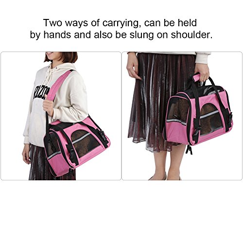 2 Color mascotas funda, transpirable mascotas Outdoor Carrier Cachorro viaje plegable Bolsa de almacenamiento extraíble funda Adecuado para Exterior Walking, Viajes y otras actividades al aire libre