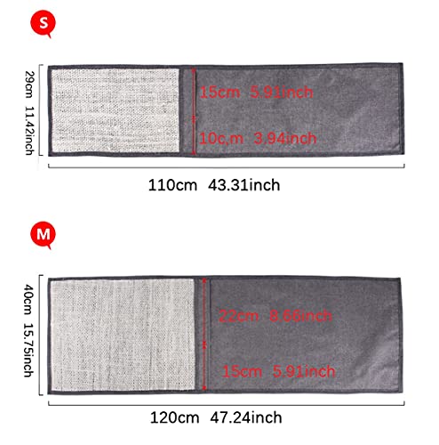 Actualizar Sisal Gato Que Rasguña Mat Sofá Apoyabrazos Gato Rascador con 2 Bolsillos De Sisal Mat Muebles Protector del Gato del Gato De Juguete De Molienda para La Cubierta del Cojín del