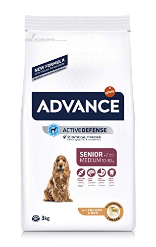 Advance Medium Senior rico en Pollo y Arroz 3Kg