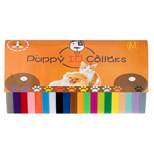AIEX 20 Piezas 30cm Colores Surtidos Collares de Identificación de Cachorros Collares Cachorro Perro Recién Nacido Banda de Gatitos Ajustable Collar de Identificación para Mascotas