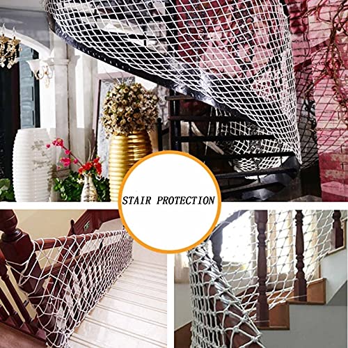 ALG Red de Cuerda de Nailon Red de Seguridad Balcón Baranda Escaleras Valla contra Caídas Red de Seguridad para Niños Red de Decoración de Jardín Color : 10cm Mesh, Size : 1x4M(3.3X13.1FT)