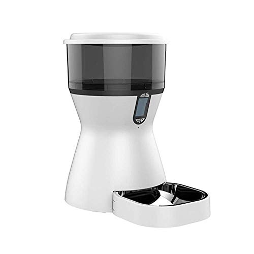 alimentador blanco mascota perro gato alimentador automático 4l capacidad grande capacidad de alimentación máquina de alimentación tazón tres comidas Tiempo cuantitativo dual potencia batería potencia