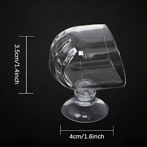 Alimentador De Acuario, Dispensador De Alimentos para Peces, Alimentador De Acrílico para Acuario, Planta De Pecera De Gusano Rojo, Alimentador De Camarones, Junta De Cristal para