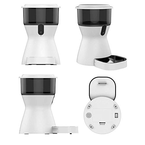 alimentador negro wifi control telefono móvil mascota perro gato inteligente alimentador automático 4l capacidad de gran capacidad máquina de alimentación de la máquina de alimentación de tazón de fue