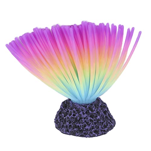 Anémona de Mar Artificial, Anémona de Mar Falsa de Simulación Hermosa Decorativa de Silicona para Pecera para Acuario(Color gelatina)