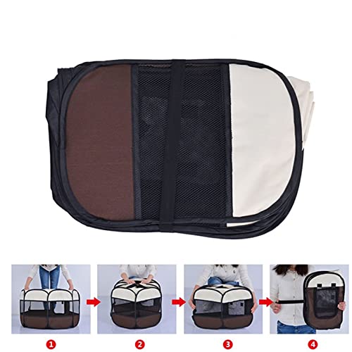 Aocase Pantera de Mascotas Plegables portátiles, Oxford Puppy Outlet, 8 Paneles Puppy Run Stable, Estable Animal para Acampar, casa de Juegos para Perros, Gatos Tamaño M/L,Azul,L(91 * 91 * 58cm)