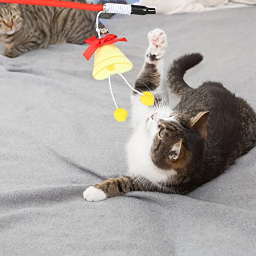 arbitra De Juguete con Forma de Pluma de Gato - Funny Cat Stick | Pet Teaser Toys Muñeco de Peluche | Juguetes interactivos de Gatitos para Gatos de Interior, Ejercicio de Gatitos